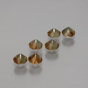 Pedras preciosas de andaluzita multicolorido natural de 1,17 ct, corte redondo, VS