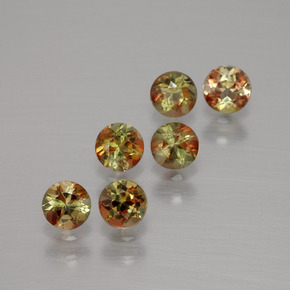 Pedras preciosas de andaluzita multicolorido natural de 1,11 ct, corte redondo, VS