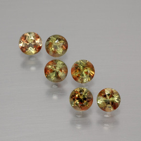 Pedras preciosas de andaluzita multicolorido natural de 1,11 ct, corte redondo, VS