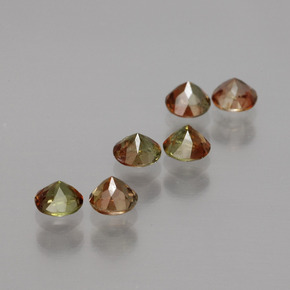 Pedras preciosas de andaluzita multicolorido natural de 1,11 ct, corte redondo, VS
