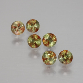 Pedras preciosas de andaluzita multicolorido natural de 1,15 ct, corte redondo, VS