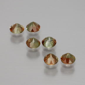 Pedras preciosas de andaluzita multicolorido natural de 1,15 ct, corte redondo, VS