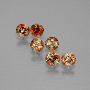 Pedras preciosas de andaluzita multicolorido natural de 1,17 ct, corte redondo, VS