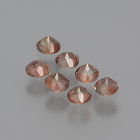 Pedras preciosas de andaluzita multicolorido natural de  ct, corte redondo, VS
