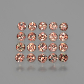 Pedras preciosas de andaluzita multicolorido natural de 1,54 ct, corte redondo, VS