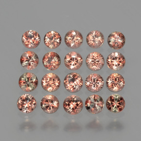 Pedras preciosas de andaluzita multicolorido natural de 1,54 ct, corte redondo, VS