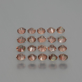 Pedras preciosas de andaluzita multicolorido natural de 1,54 ct, corte redondo, VS