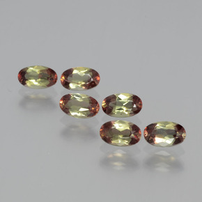 Pedras preciosas de andaluzita multicolorido natural de 1,54 ct, corte oval, VS