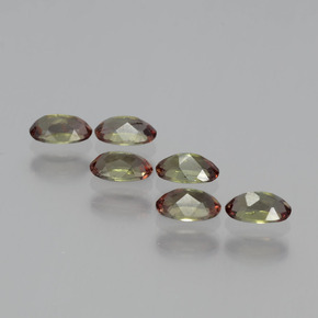 Pedras preciosas de andaluzita multicolorido natural de 1,54 ct, corte oval, VS