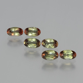 Pedras preciosas de andaluzita multicolorido natural de 1,60 ct, corte oval, VS