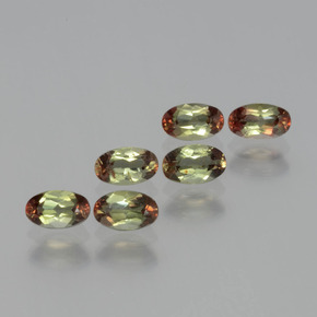 Pedras preciosas de andaluzita multicolorido natural de 1,60 ct, corte oval, VS