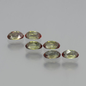 Pedras preciosas de andaluzita multicolorido natural de 1,60 ct, corte oval, VS