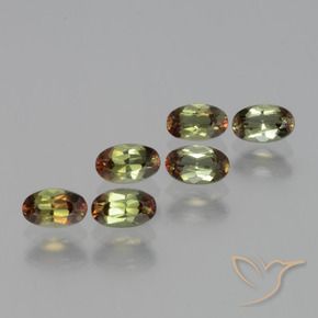 Pedras preciosas de andaluzita multicolorido natural de 1,71 ct, corte oval, VS