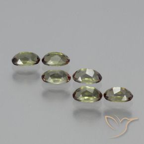 Pedras preciosas de andaluzita multicolorido natural de 1,71 ct, corte oval, VS