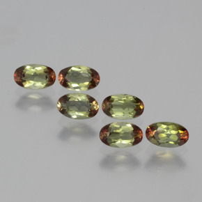 Pedras preciosas de andaluzita multicolorido natural de  ct, corte oval, VS