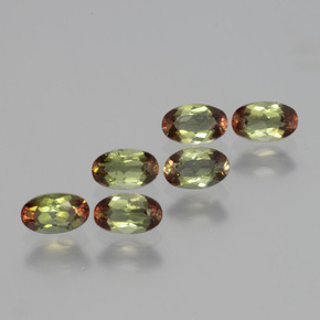 Pedras preciosas de andaluzita multicolorido natural de  ct, corte oval, VS