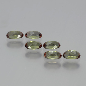 Pedras preciosas de andaluzita multicolorido natural de  ct, corte oval, VS