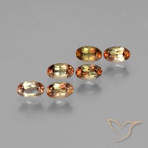 Pedras preciosas de andaluzita multicolorido natural de 1,82 ct, corte oval, VS
