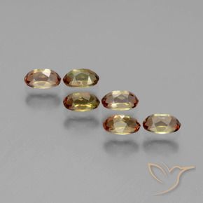 Pedras preciosas de andaluzita multicolorido natural de 1,82 ct, corte oval, VS