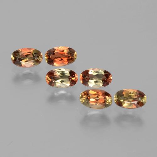 Pedras preciosas de andaluzita multicolorido natural de 1,51 ct, corte oval, VS