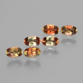Pedras preciosas de andaluzita multicolorido natural de 1,51 ct, corte oval, VS