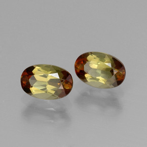 Pedras preciosas de andaluzita multicolorido natural de  ct, corte oval, VVS-VS