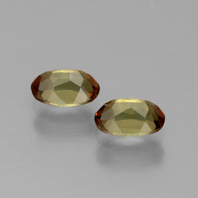 Pedras preciosas de andaluzita multicolorido natural de  ct, corte oval, VVS-VS