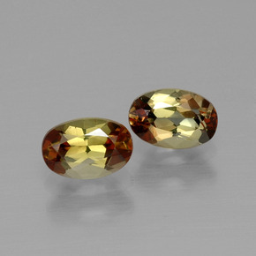 Pedras preciosas de andaluzita multicolorido natural de  ct, corte oval, VVS-VS