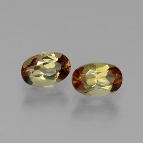 Pedras preciosas de andaluzita multicolorido natural de  ct, corte oval, VVS-VS