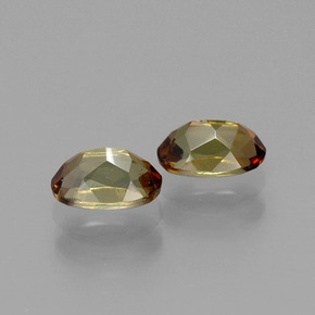 Pedras preciosas de andaluzita multicolorido natural de  ct, corte oval, VVS-VS