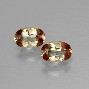 Pedras preciosas de andaluzita multicolorido natural de  ct, corte oval, VS