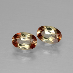 Pedras preciosas de andaluzita multicolorido natural de  ct, corte oval, VS