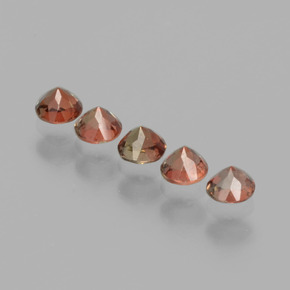 Pedras preciosas de andaluzita multicolorido natural de  ct, corte redondo, VS