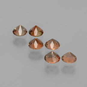 Pedras preciosas de andaluzita multicolorido natural de 1,16 ct, corte redondo, VS