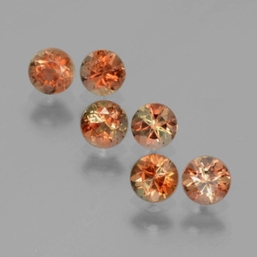 Pedras preciosas de andaluzita multicolorido natural de 1,17 ct, corte redondo, VS
