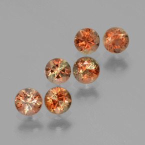 Pedras preciosas de andaluzita multicolorido natural de 1,17 ct, corte redondo, VS