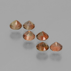 Pedras preciosas de andaluzita multicolorido natural de 1,17 ct, corte redondo, VS