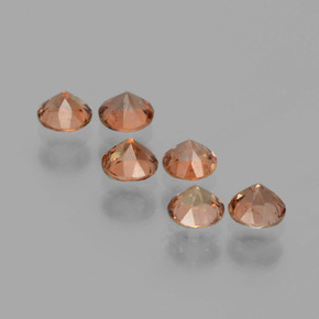 Pedras preciosas de andaluzita multicolorido natural de  ct, corte redondo, VS