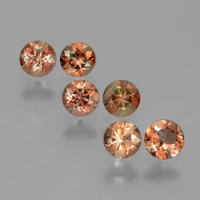 Pedras preciosas de andaluzita multicolorido natural de 1,20 ct, corte redondo, VS