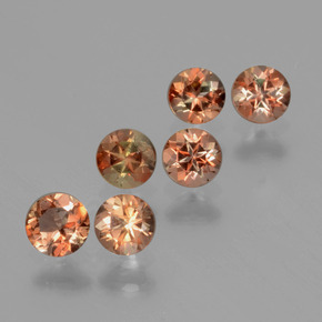 Pedras preciosas de andaluzita multicolorido natural de 1,20 ct, corte redondo, VS