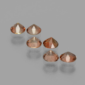 Pedras preciosas de andaluzita multicolorido natural de 1,20 ct, corte redondo, VS