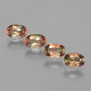 Pedras preciosas de andaluzita multicolorido natural de 1,90 ct, corte oval, VS