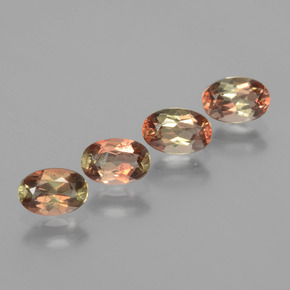 Pedras preciosas de andaluzita multicolorido natural de 1,90 ct, corte oval, VS