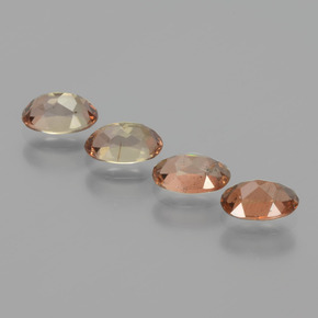 Pedras preciosas de andaluzita multicolorido natural de 1,90 ct, corte oval, VS