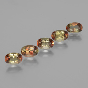 Pedras preciosas de andaluzita multicolorido natural de 2,62 ct, corte oval, VS
