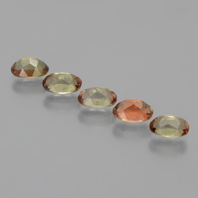 Pedras preciosas de andaluzita multicolorido natural de 2,62 ct, corte oval, VS