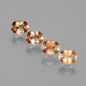 Pedras preciosas de andaluzita multicolorido natural de 1,76 ct, corte oval, VS