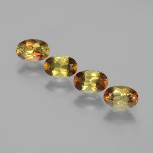 Pedras preciosas de andaluzita multicolorido natural de 2,03 ct, corte oval, VS