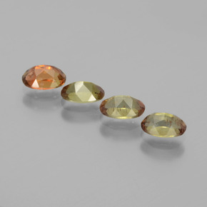 Pedras preciosas de andaluzita multicolorido natural de 2,03 ct, corte oval, VS