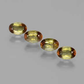 Pedras preciosas de andaluzita multicolorido natural de 2,08 ct, corte oval, VS
